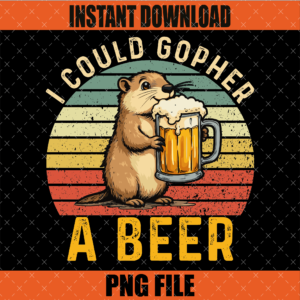 I Could Gopher a Beer PNG Graphic Design