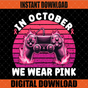 In October We Wear Pink Gaming Graphic Design