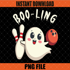 Boo-ling PNG Funny Halloween Bowling Graphic Design