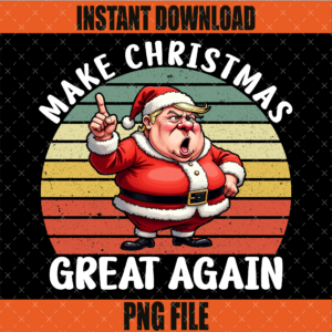 Make Christmas Great Again Funny Santa Trump PNG