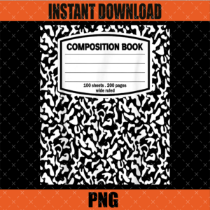 Composition Book Costume SVG PNG