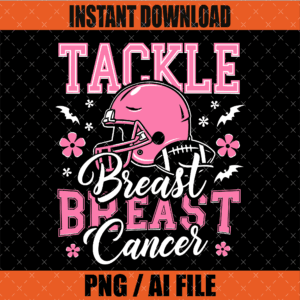 Tackle Breast Cancer Awareness American Football Graphic Design