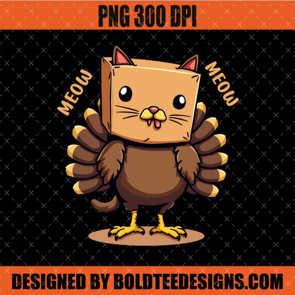 Meow Meow Cat Thanksgiving PNG