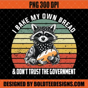 Raccoon I Bake My Own Bread PNG